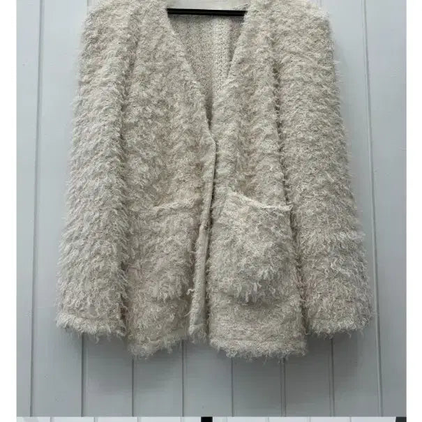 [BUNJANG] Bel 201 Poodle No Collar Jacket - Ivory / 벨201푸들 노카라자켓 아이보리(가격내림x)