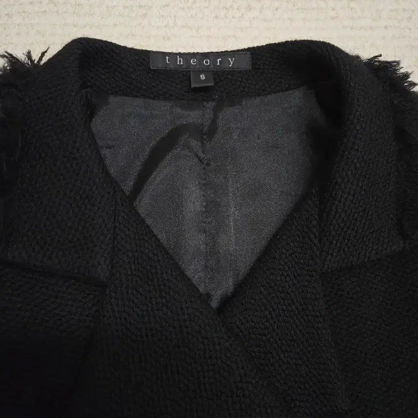 [BUNJANG] Theory Black Tweed Double Button Jacket / Theory 블랙 트위드 더블 버튼 자켓