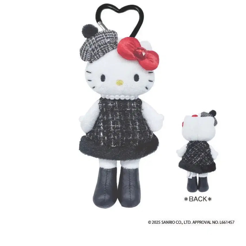[BUNJANG] Hello Kitty Tweed Dress Mascot Keyring / (새상품) 일본 정품 헬로키티 스타일업 마스코트 키링 트위드 드레스