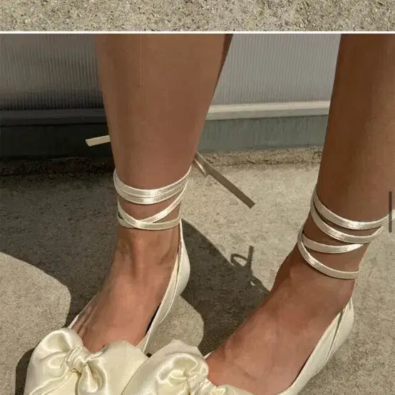 [BUNJANG] Dragon Blues Ribbon High Heels / 드래곤블루스 리본 하이힐 새제품 10cm