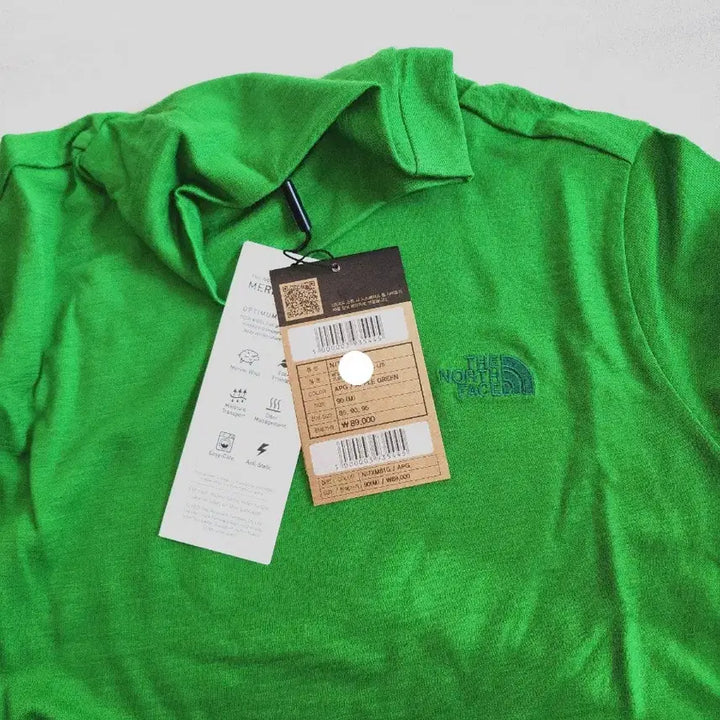 [BUNJANG] The North Face Green Turtleneck Wool Long Sleeve Shirt / 노스페이스 그린 터틀넥 울 긴팔 티셔츠