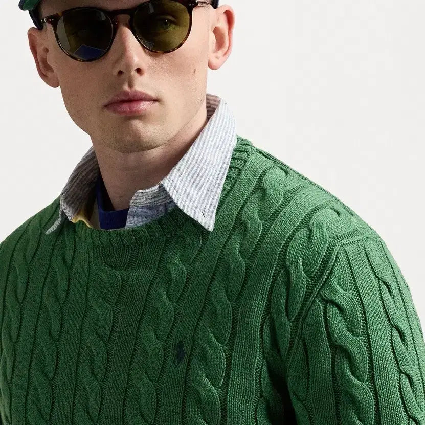 [BUNJANG] Vintage Polo Cable Knit Sweater / 폴로 케이블 니트