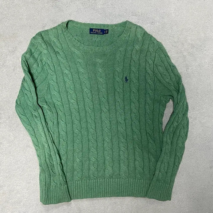 [BUNJANG] Vintage Polo Cable Knit Sweater / 폴로 케이블 니트