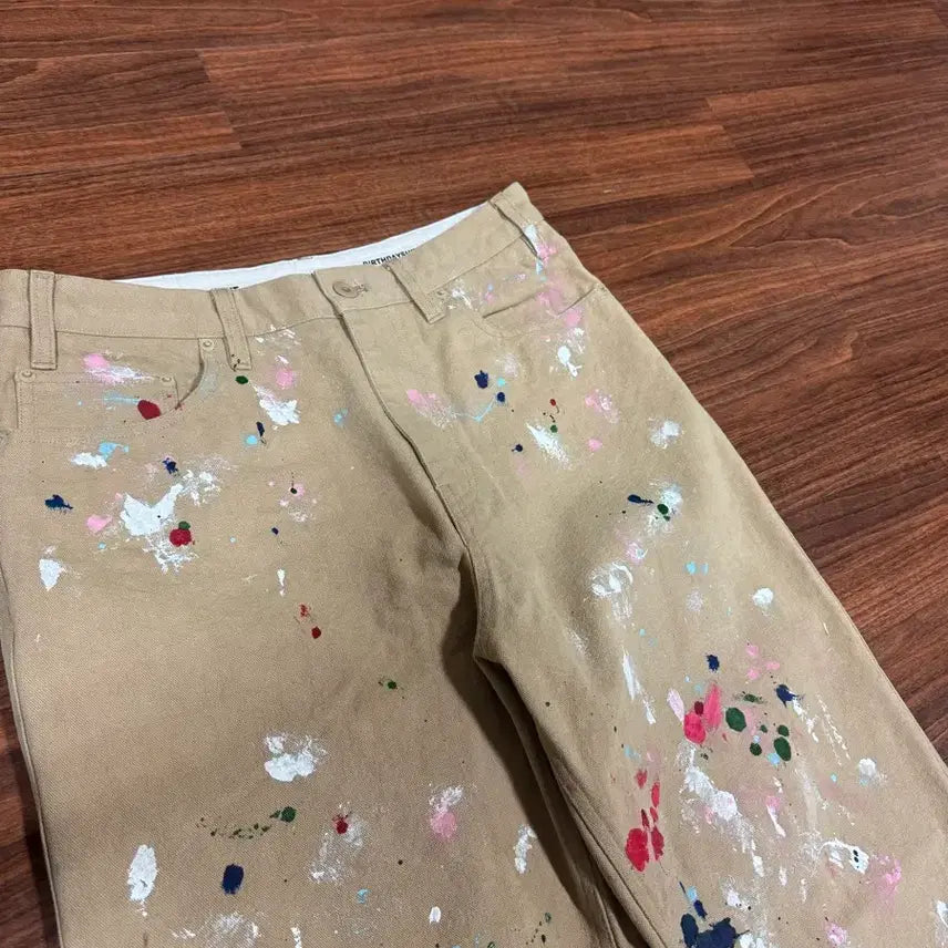 [BUNJANG] BIRTHDAYSUIT Paint Oxford Pants / BIRTHDAYSUIT 벌스데이수트 페인트 옥스포드 팬츠