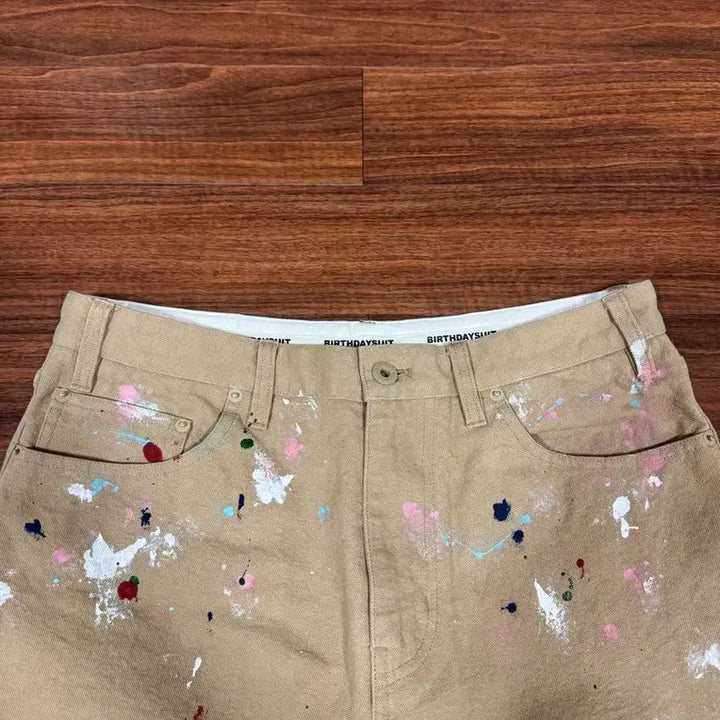 [BUNJANG] BIRTHDAYSUIT Paint Oxford Pants / BIRTHDAYSUIT 벌스데이수트 페인트 옥스포드 팬츠