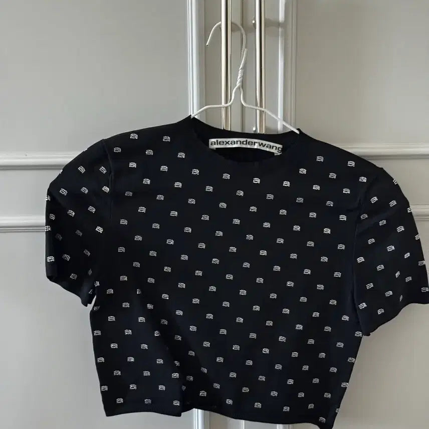 [BUNJANG] Alexander Wang Black Crystal Crop Top / 알렉산더왕 블랙 크리스탈 크롭xs