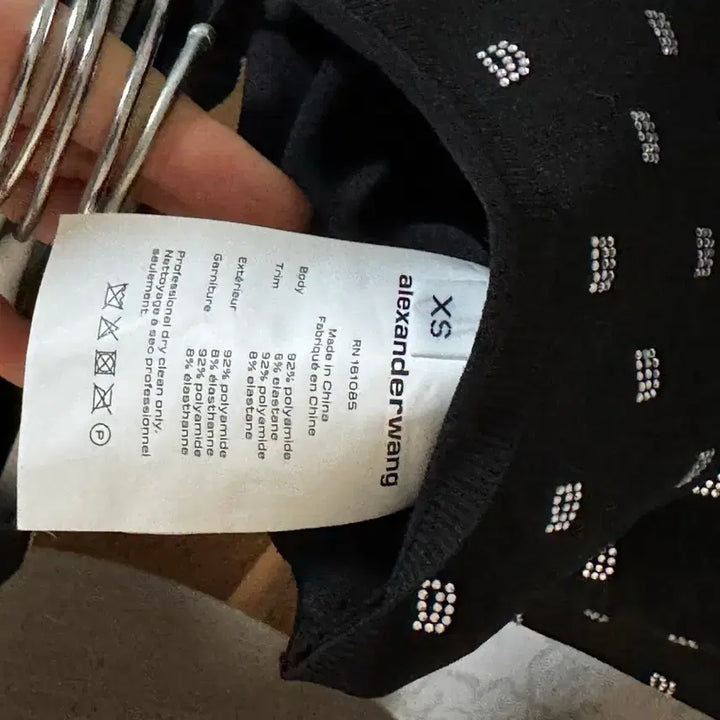 [BUNJANG] Alexander Wang Black Crystal Crop Top / 알렉산더왕 블랙 크리스탈 크롭xs