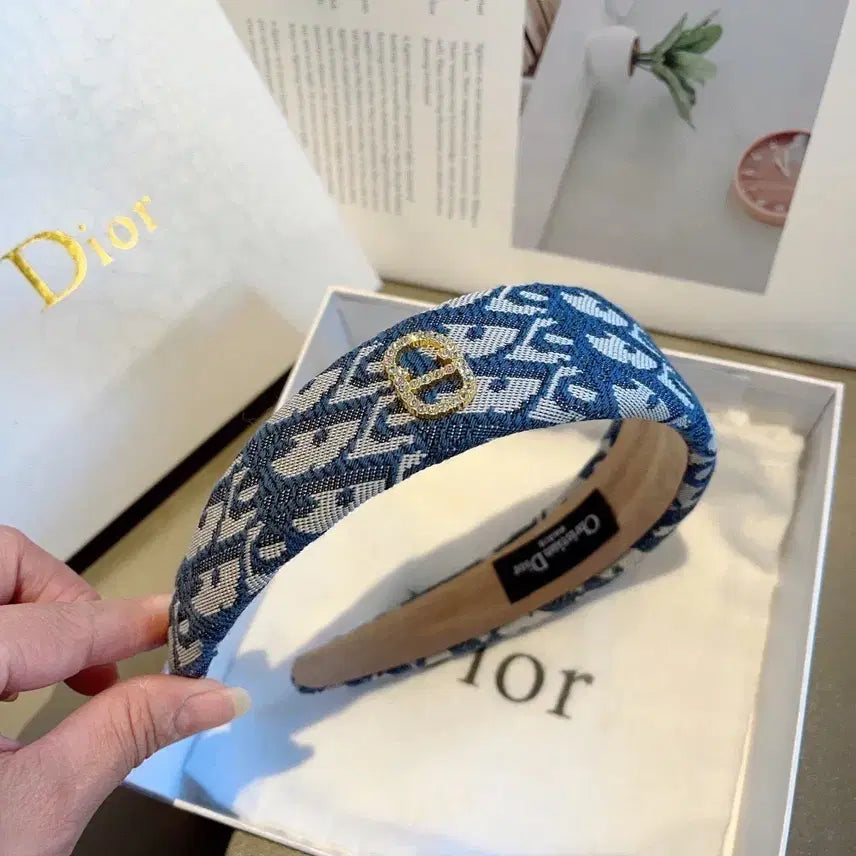 [SOLD OUT] 디올 오블리크 블루 헤어밴드