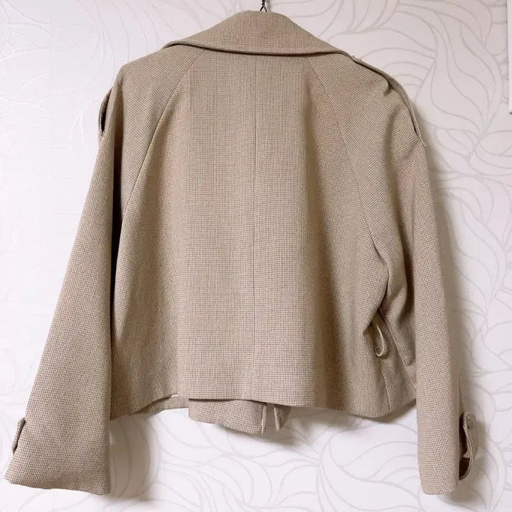 [BUNJANG] Unisex Checkered Short Trench Jacket / 체크 숏 트렌치 자켓