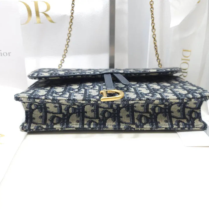 [BUNJANG] Dior Saddle Medium Chain Pouch / [정품]디올 오블리크 새들 체인 파우치