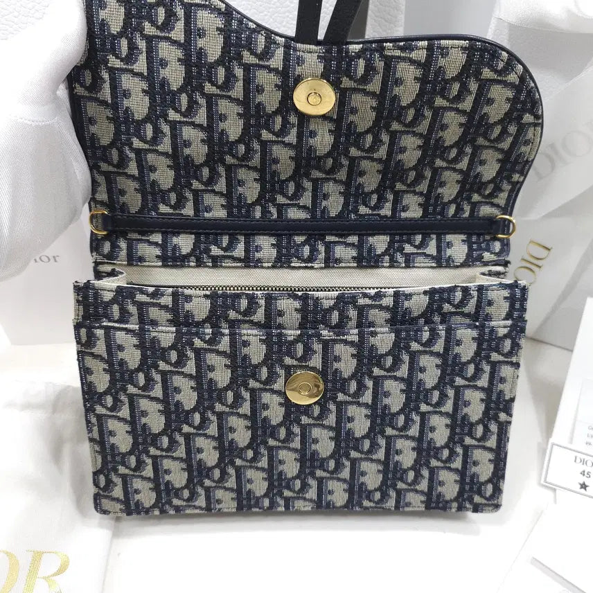 [BUNJANG] Dior Saddle Medium Chain Pouch / [정품]디올 오블리크 새들 체인 파우치