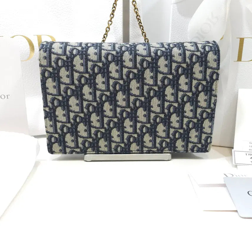 [BUNJANG] Dior Saddle Medium Chain Pouch / [정품]디올 오블리크 새들 체인 파우치