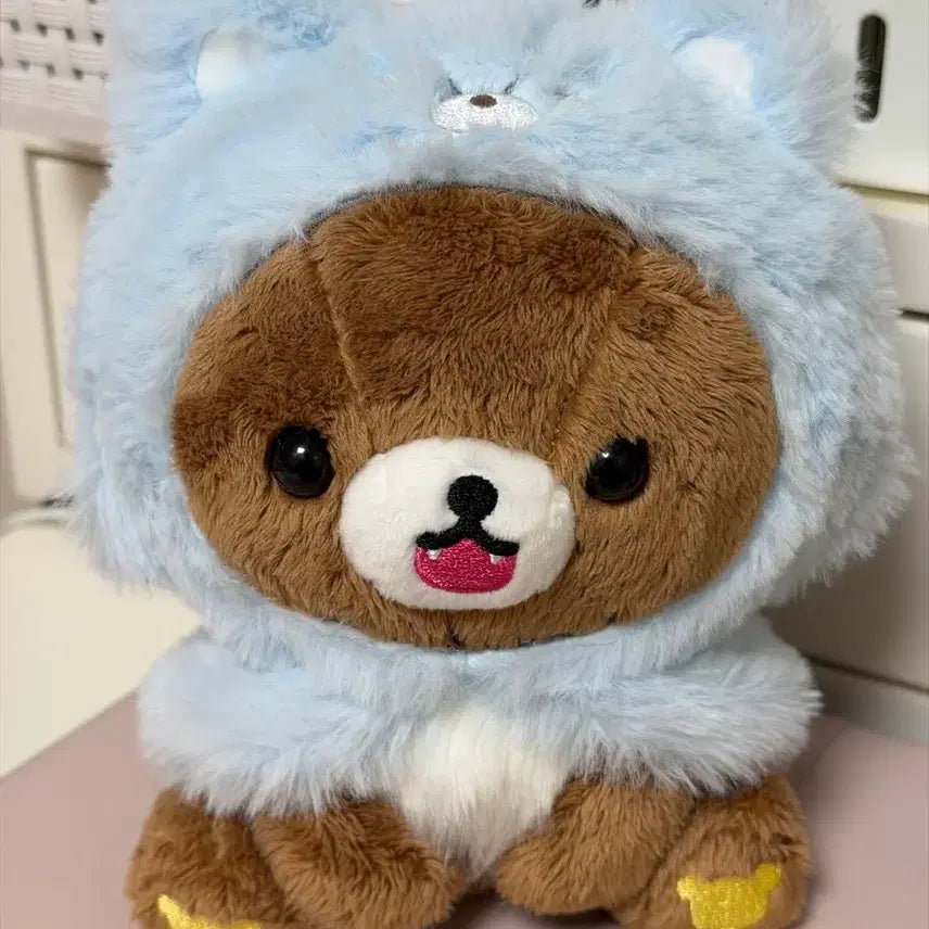 [BUNJANG] San-X Chairoikoguma Aoiko Plush Doll / 산엑스 챠이로이코구마 아오이코 인형