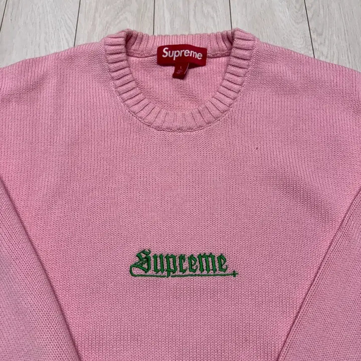 [BUNJANG] Supreme Pink Knit Sweater / 슈프림 핑크니트