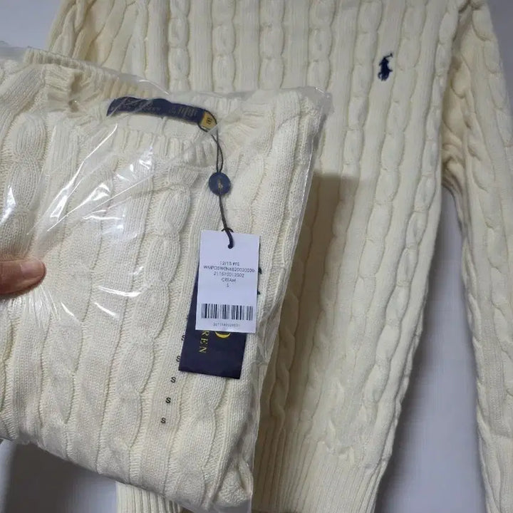 [BUNJANG] Polo Ralph Lauren Cable Knit Cream Sweater / 정품) 선착순 폴로 랄프로렌 케이블 니트 크림 S사이즈 새상품