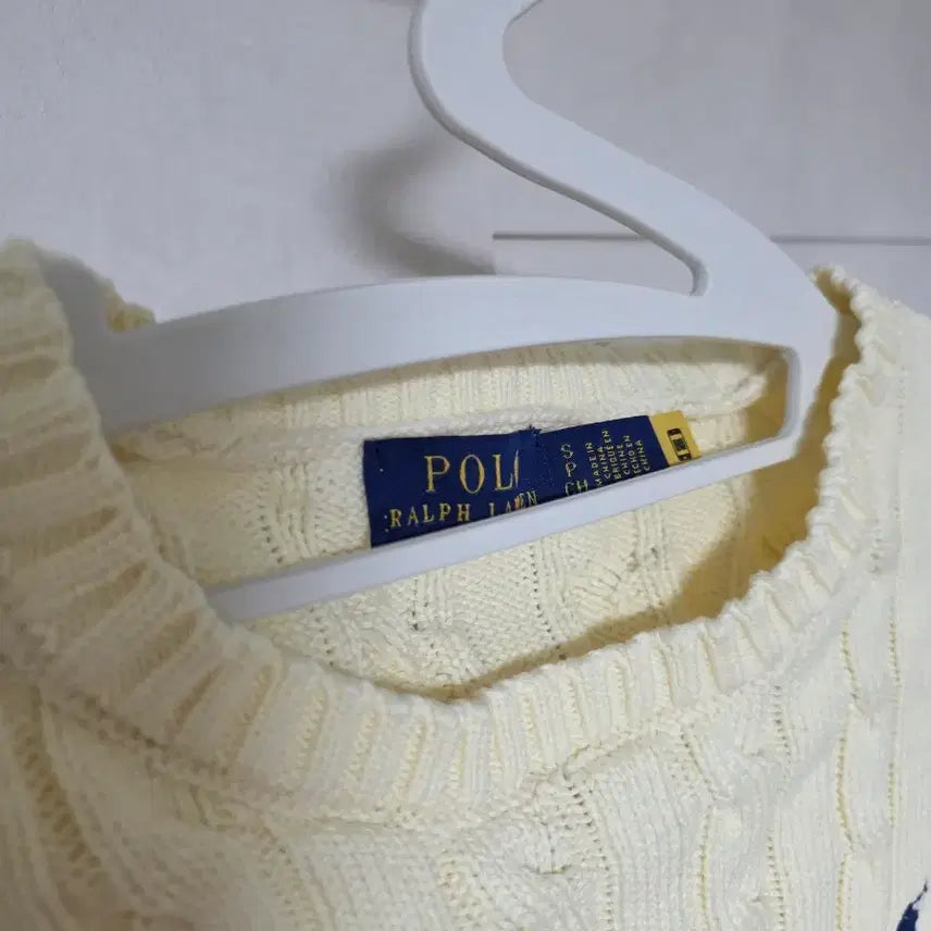 [BUNJANG] Polo Ralph Lauren Cable Knit Cream Sweater / 정품) 선착순 폴로 랄프로렌 케이블 니트 크림 S사이즈 새상품