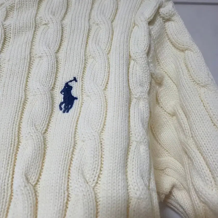 [BUNJANG] Polo Ralph Lauren Cable Knit Cream Sweater / 정품) 선착순 폴로 랄프로렌 케이블 니트 크림 S사이즈 새상품