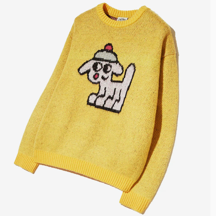 [BUNJANG] Team Comics Knit Yellow L (Sealed) / 새) 팀코믹스 니트 옐로우 L 미개봉 새상품
