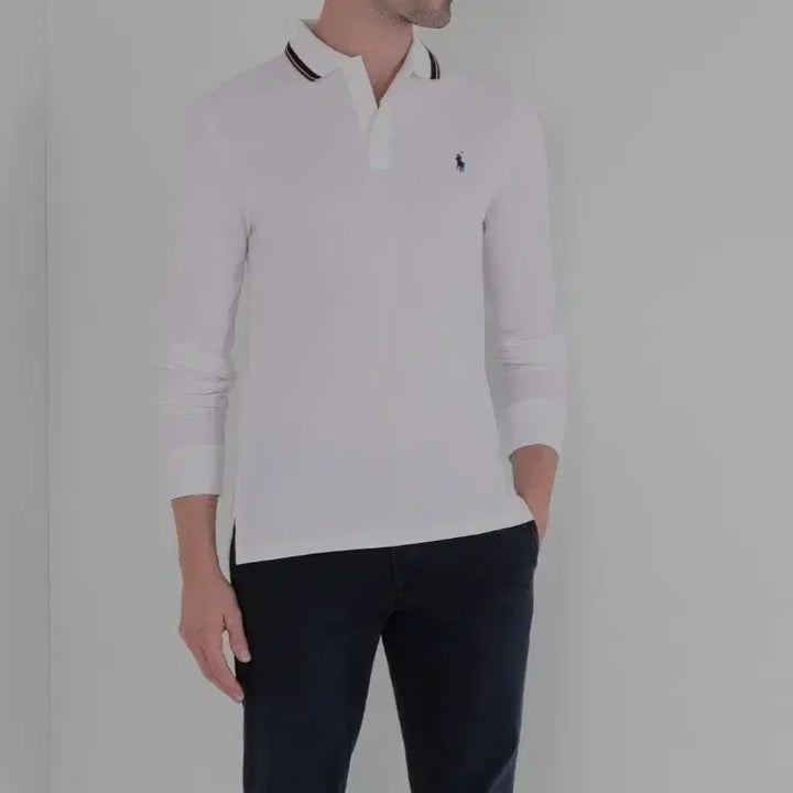 [BUNJANG] Polo Ralph Lauren Stretch Long Sleeve Shirt / 폴로랄프로렌 카라넥 스트레치 긴팔 L _ 남성