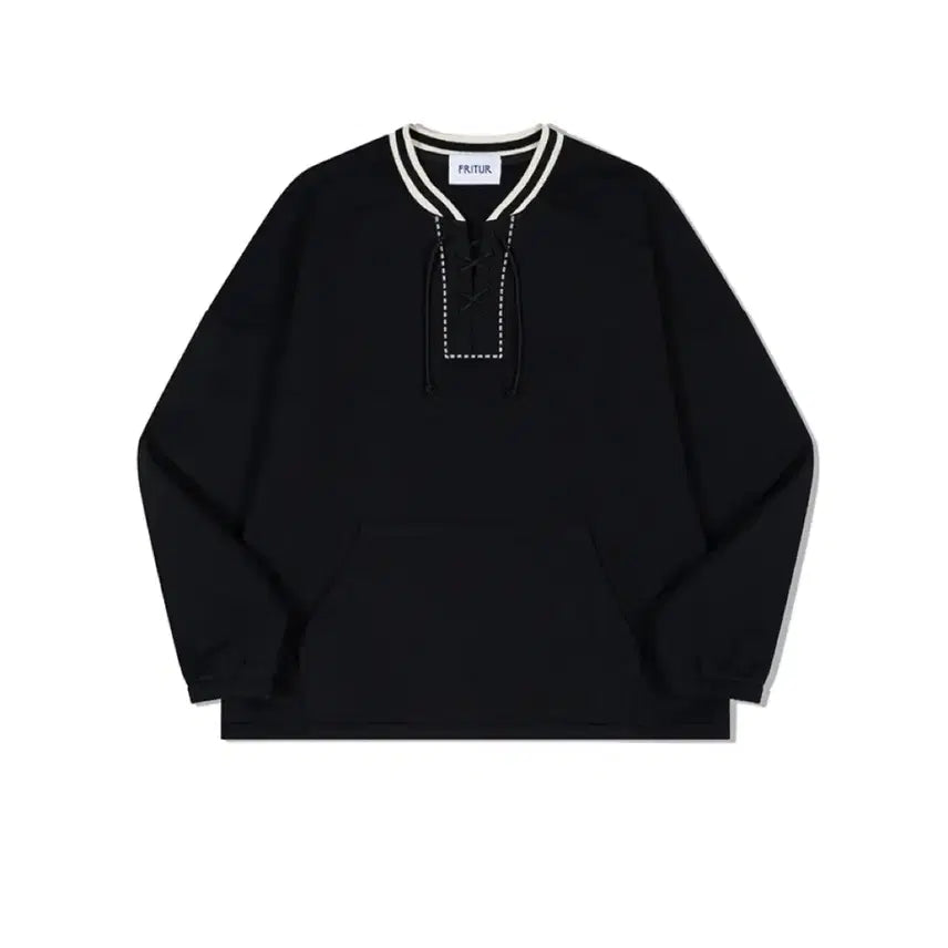 [BUNJANG] FREETHER Rugby Graphic Sweatshirt Black / 프리터 맨투맨 Rugby Graphic Sweatshirt Black