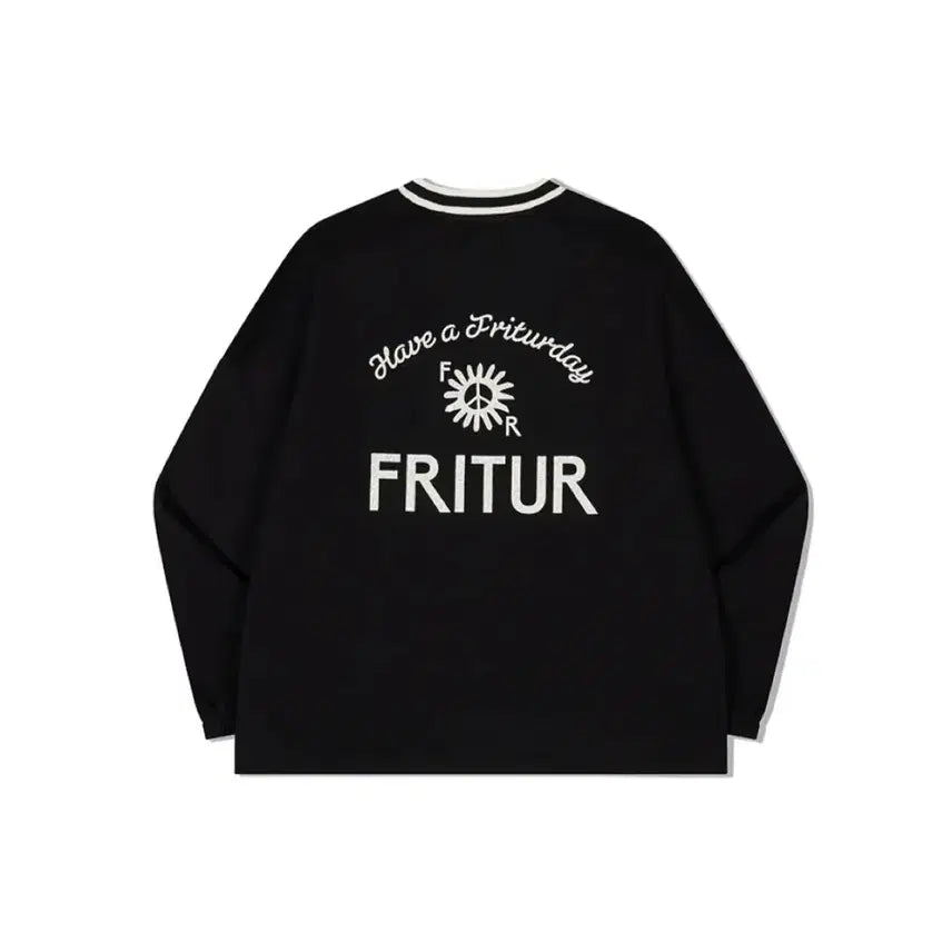 [BUNJANG] FREETHER Rugby Graphic Sweatshirt Black / 프리터 맨투맨 Rugby Graphic Sweatshirt Black