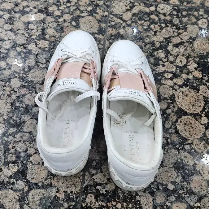 [BUNJANG] Valentino Sneakers White/Pink 240 / 발렌티노 화이트/핑크 스니커즈 정품.240