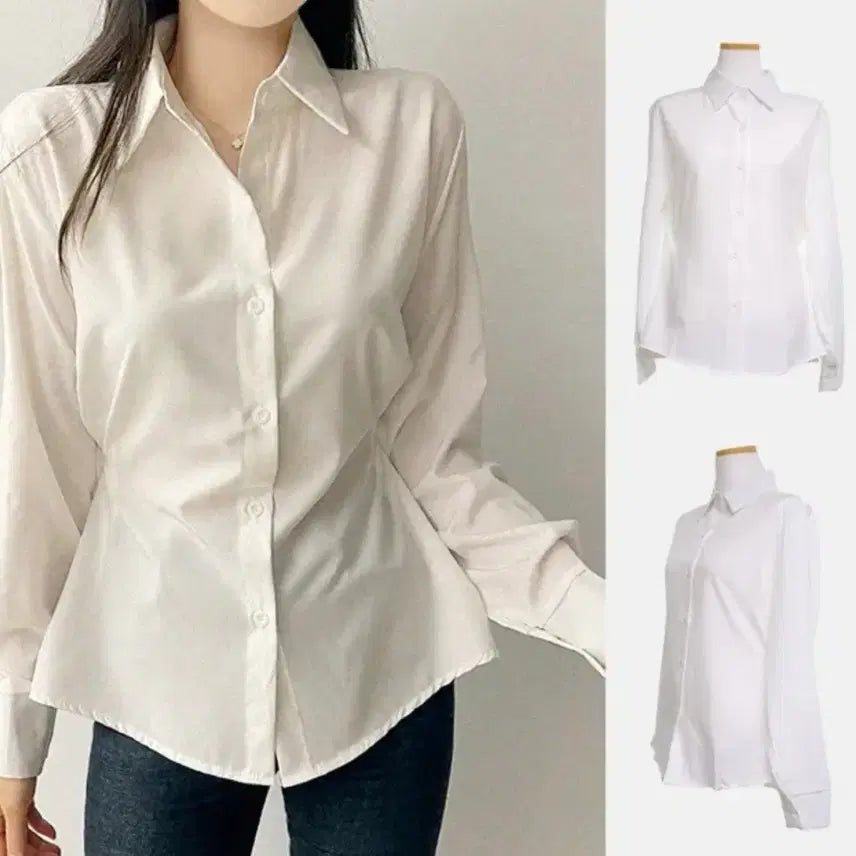 [SOLD OUT] 긴팔 셔츠 블라우스 화이트