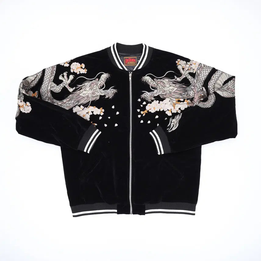 [BUNJANG] XXL Onideim Velvet Dragon Jacket / XXL 오니데님 벨벳 드래곤 자켓 0224H1