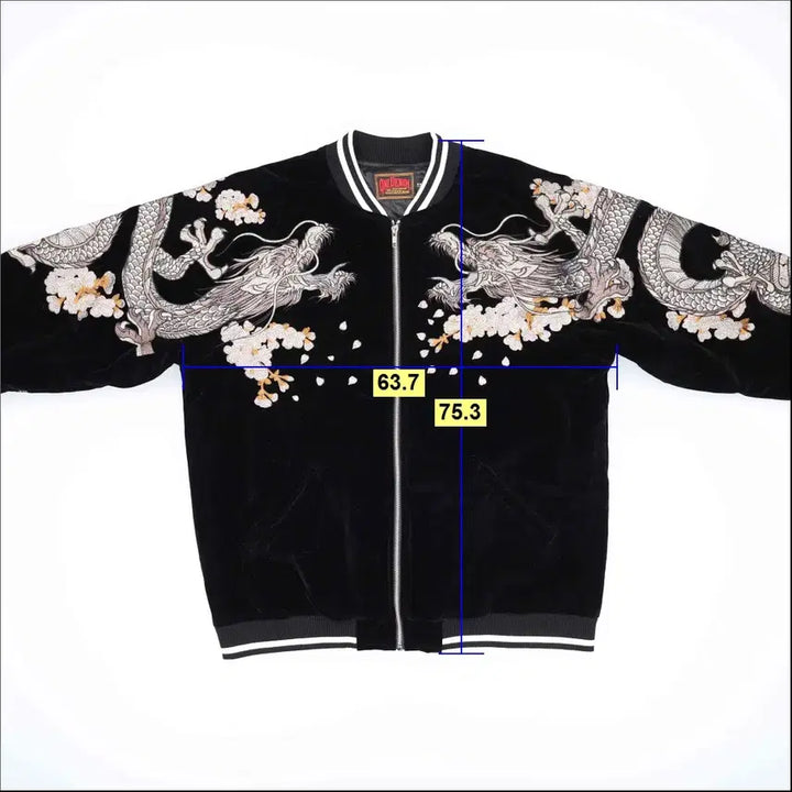 [BUNJANG] XXL Onideim Velvet Dragon Jacket / XXL 오니데님 벨벳 드래곤 자켓 0224H1
