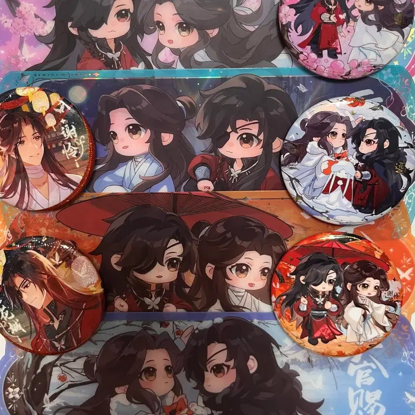 [BUNJANG] TGCF Translucent Bookmark & Badge Bundle Set / 천관사복 반투명 클리어 책갈피? 뱃지 일괄판매