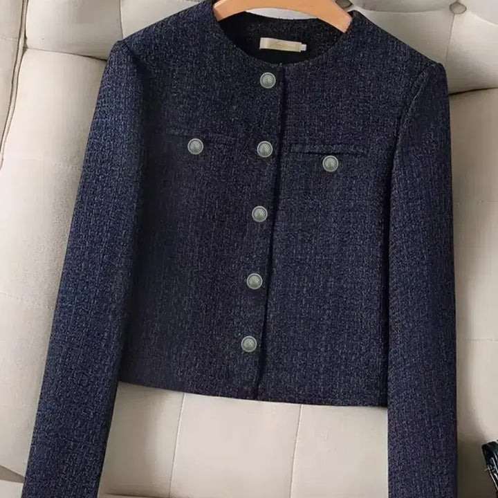 [BUNJANG] Tweed Jacket Navy (Size 66-77) / 새상품 트위드 자켓 네이비 66-77