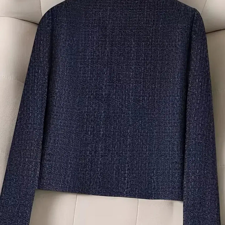 [BUNJANG] Tweed Jacket Navy (Size 66-77) / 새상품 트위드 자켓 네이비 66-77