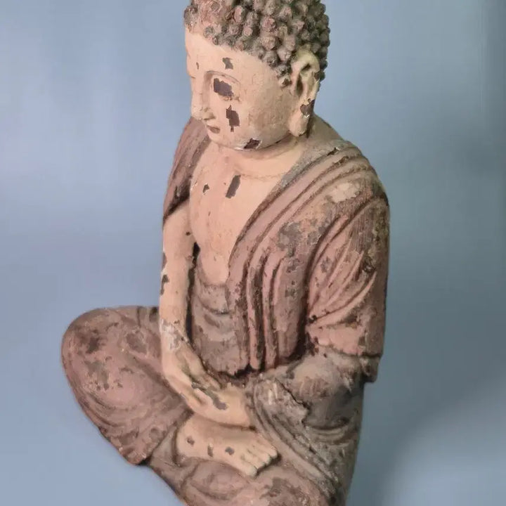 [BUNJANG] Wooden Seated Buddha Statue Antique / 부처 목조여래좌상 불상 골동품 고미술품 수집품 불교