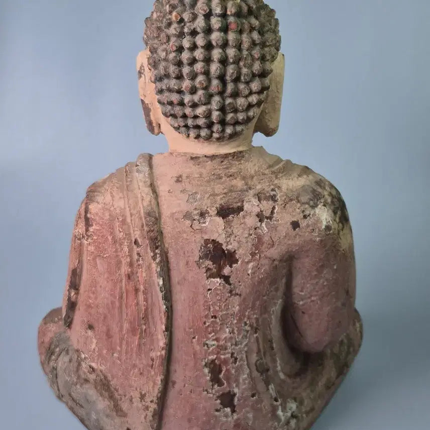 [BUNJANG] Wooden Seated Buddha Statue Antique / 부처 목조여래좌상 불상 골동품 고미술품 수집품 불교