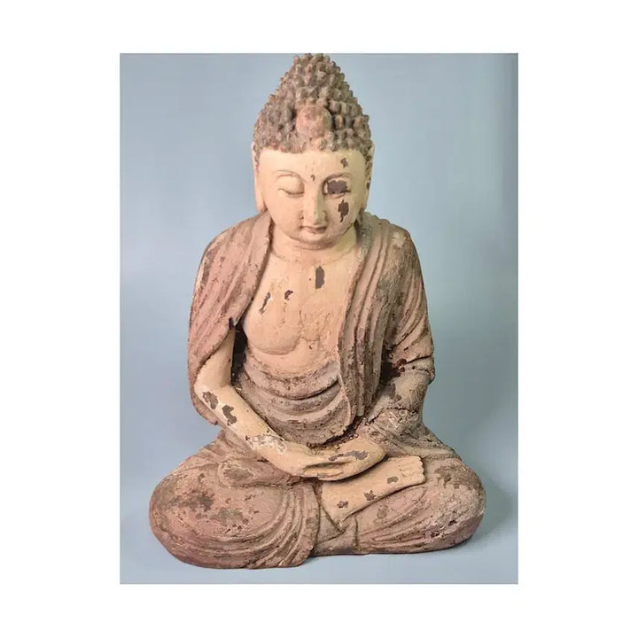 [BUNJANG] Wooden Seated Buddha Statue Antique / 부처 목조여래좌상 불상 골동품 고미술품 수집품 불교