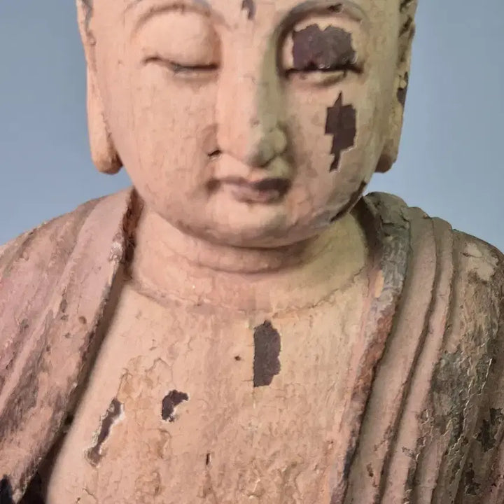 [BUNJANG] Wooden Seated Buddha Statue Antique / 부처 목조여래좌상 불상 골동품 고미술품 수집품 불교