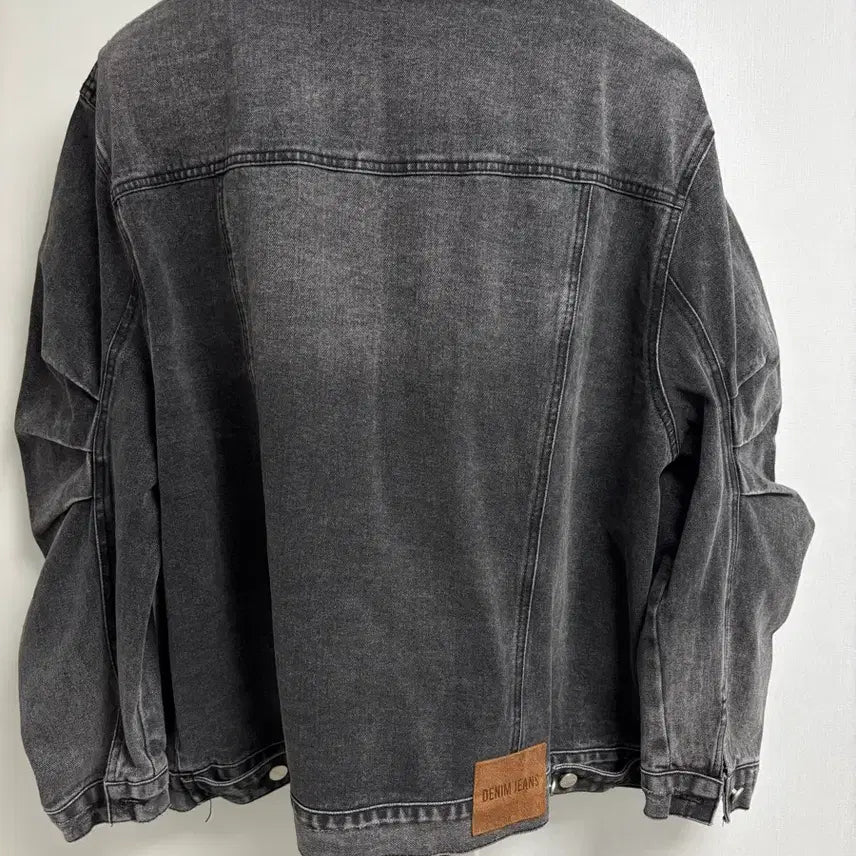 [BUNJANG] Antique J. Buffet Black Denim Jacket / 엔티크제이 버핏 박시 패드 흑청 데님 자켓 오버핏