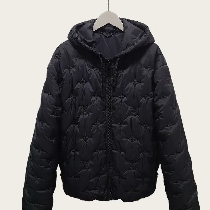 [BUNJANG] Louis Vuitton Monogram Padded Hooded Blouson (Black, 52) / [52] 루이비통 블랙 모노그램 패디드 후디드 블루종