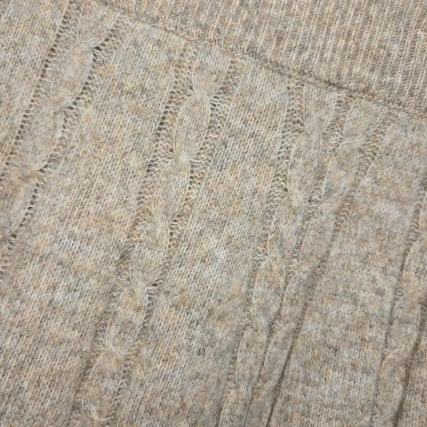 [BUNJANG] NittyTude Cable Knit Long Skirt Beige / 꽈배기 니트 롱 스커트 베이지 B50030