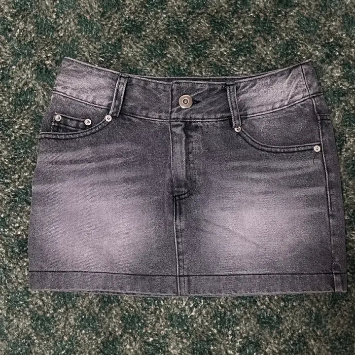 [BUNJANG] ZEDBYD Low Waist Skirt - Gray (S) / 제드비드 로우웨이스트 스커트 _ 그레이 s