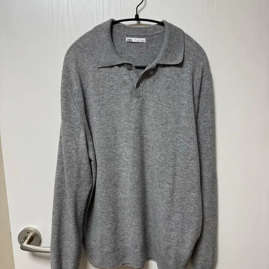 [BUNJANG] ZARA Polo Knit Gray Sweater / 자라 폴로니트 그레이 팝니다.