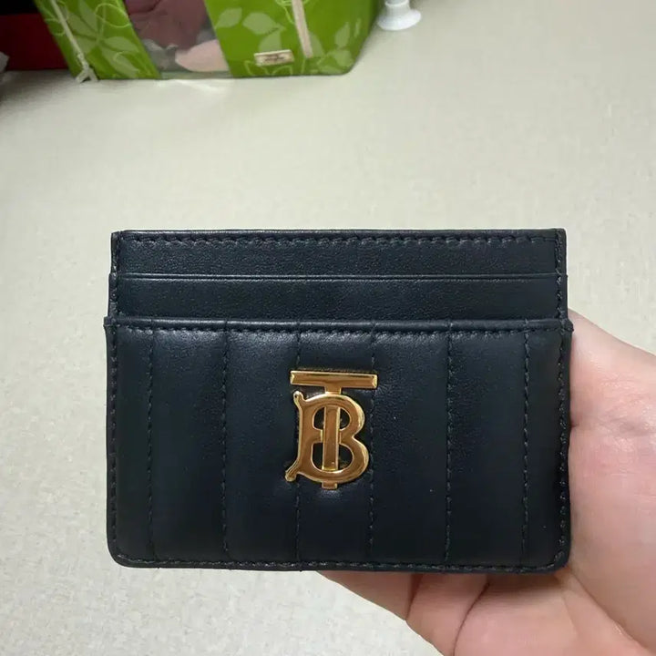 [BUNJANG] Burberry TB Logo Card Wallet Black / 버버리 TB로고 카드지갑 블랙