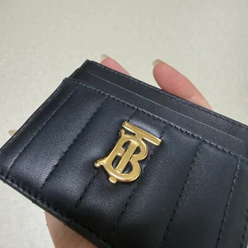 [BUNJANG] Burberry TB Logo Card Wallet Black / 버버리 TB로고 카드지갑 블랙