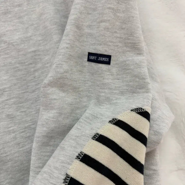 [BUNJANG] Saint James Striped Elbow Patch Sweatshirt / 세인트제임스(Saint-James) 본 스트라이프 엘보우 패치 맨투맨 X