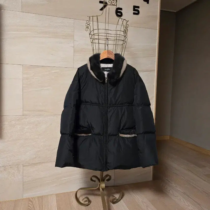 [BUNJANG] Izzatbaba Mink Trimmed Goose Down Padded Jacket / [66] 아이잗바바 밍크 여성 구스 패딩