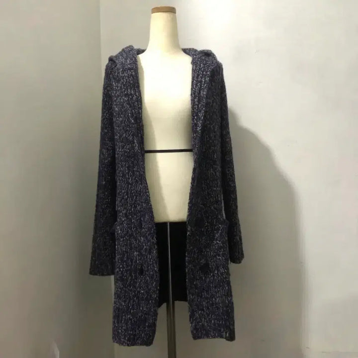 [SOLD OUT] 빈티지 solezia 네이비 후드 니트 롱가디건
