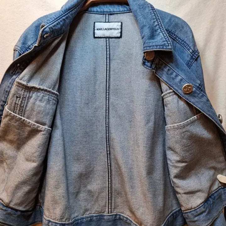 [BUNJANG] Karl Lagerfeld Denim Jacket / 칼 라거펠트 데님 청자켓
