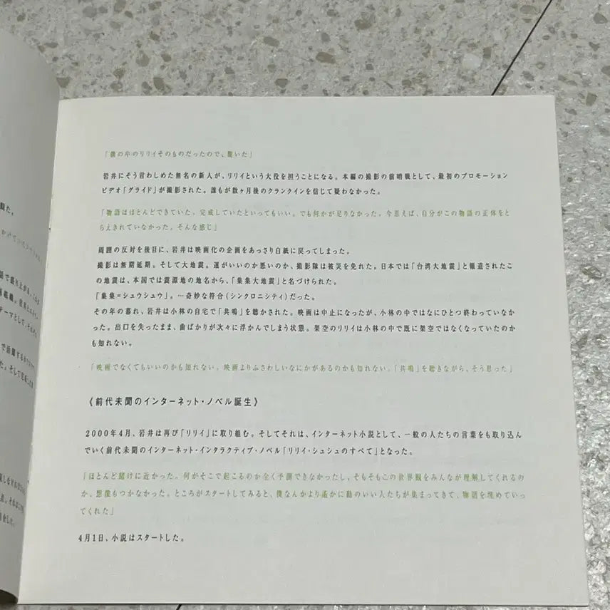 [BUNJANG] Lily Chou-Chou Press Sheet / 릴리 슈슈의 모든것 프레스시트 / 릴리 슈슈의 모든 것 이와이 슌지