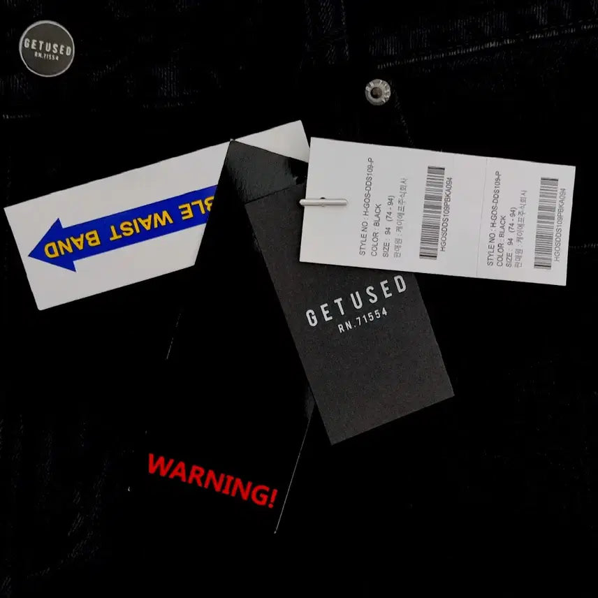[BUNJANG] Getused 38 Men's Black Jeans Denim Pants / [38] 새상품 겟유즈드 남성 블랙진 스판 청바지 데님 팬츠