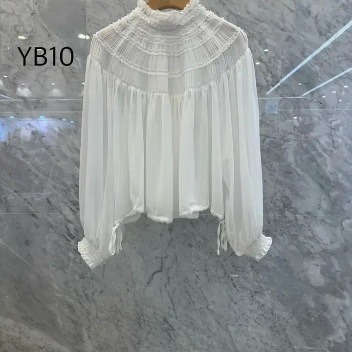 [SOLD OUT] js뉴욕스타일신상(당일발송)스모크 셔링 밑단 스트링리본끈 블라우스